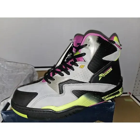 British Knights Dymacel High Tops Size 9.5 Shoes NWT Grey/lime Green/cobal #207